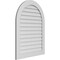 Ekena Millwork Round Top Surface Mount PVC Gable Vent: Non-Functional, w/ 3-1/2"W x 1"P Standard Frame, 32"W x 42"H GVPRT32X4201SN - alternate 3
